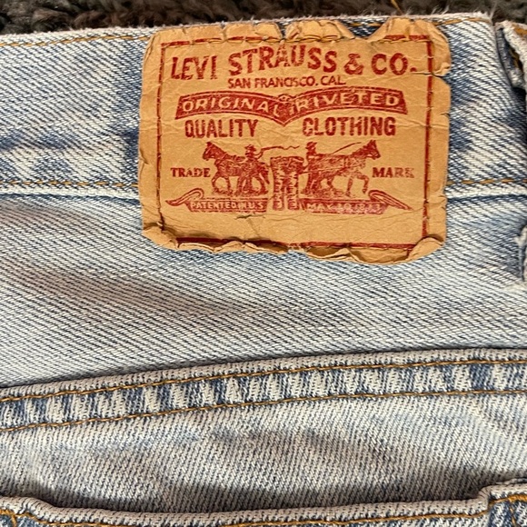 Levi’s 550 relaxed tapered high rise light blue cotton denim jeans size 12L - Picture 11 of 16
